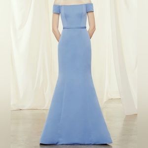 Amsale Serafina off shoulder Fusk faille